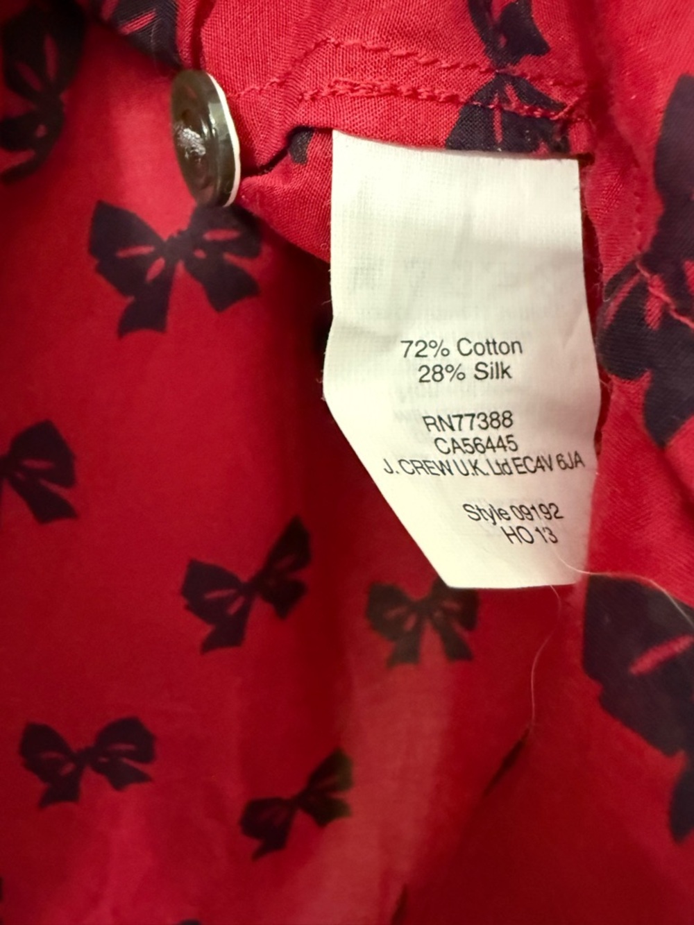 J.Crew Boy Popover in Bows size 10 - Picture 7 of 7